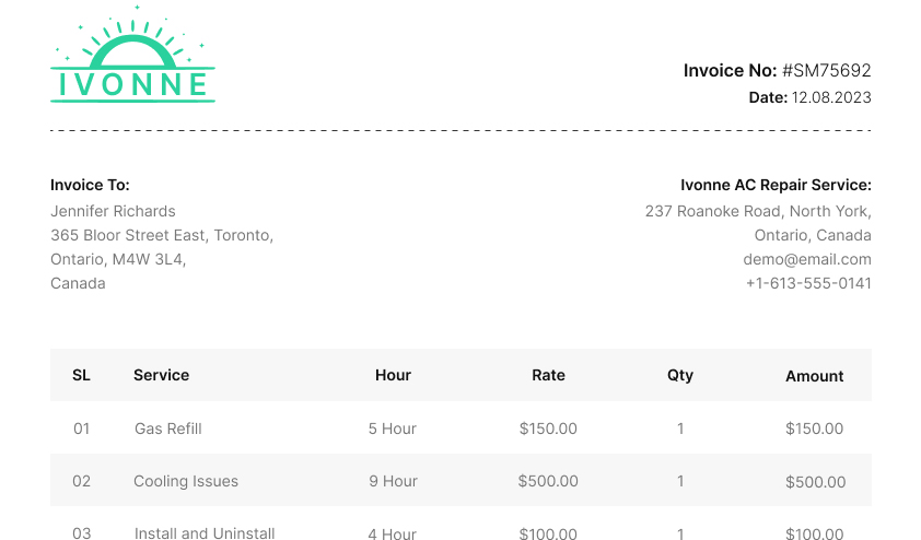 Medical Invoice